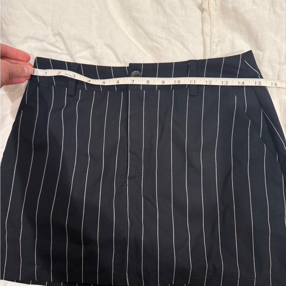 Navy Pinstripe Blazer and Skirt Set - Picture 7 of 7